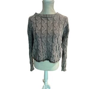 ADORA Cut Edge Detail Mineral Washed Sweater Size Medium 100% Cotton